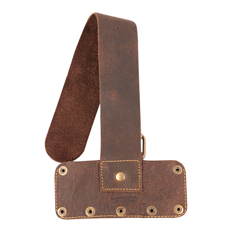 AKSNOOR Handmade Leather Axe Sheath | Adjustable Hatchet Head Protector | Full Grain for Camping & Bushcraft