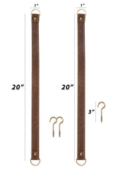 AKSNoor Leather Curtain Ties, Leather Curtain Tie Backs, Leather Tieback Window Treatment Hardware Shower Curtain Tie, Home Decor (pair)