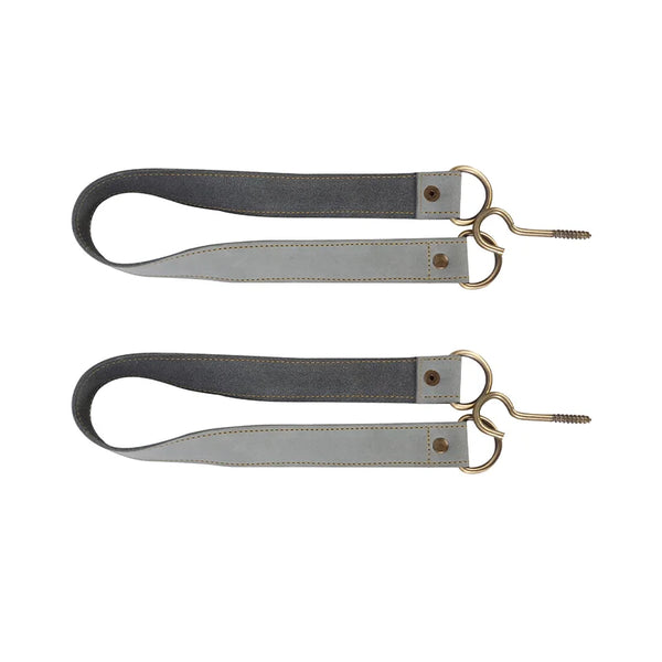 AKSNoor Leather Curtain Ties, Leather Curtain Tie Backs, Leather Tieback Window Treatment Hardware Shower Curtain Tie, Home Decor (pair)