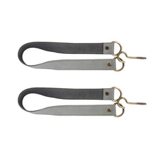 AKSNoor Leather Curtain Ties, Leather Curtain Tie Backs, Leather Tieback Window Treatment Hardware Shower Curtain Tie, Home Decor (pair)