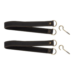 AKSNoor Leather Curtain Ties, Leather Curtain Tie Backs, Leather Tieback Window Treatment Hardware Shower Curtain Tie, Home Decor (pair)