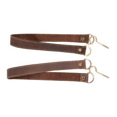 AKSNoor Leather Curtain Ties, Leather Curtain Tie Backs, Leather Tieback Window Treatment Hardware Shower Curtain Tie, Home Decor (pair)