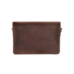 Top Grain Leather 13.5 Inch Laptop Bag Elegant Unisex Briefcase, Versatile Messenger Satchel For College, Office, Adjustable Shoulder Strap